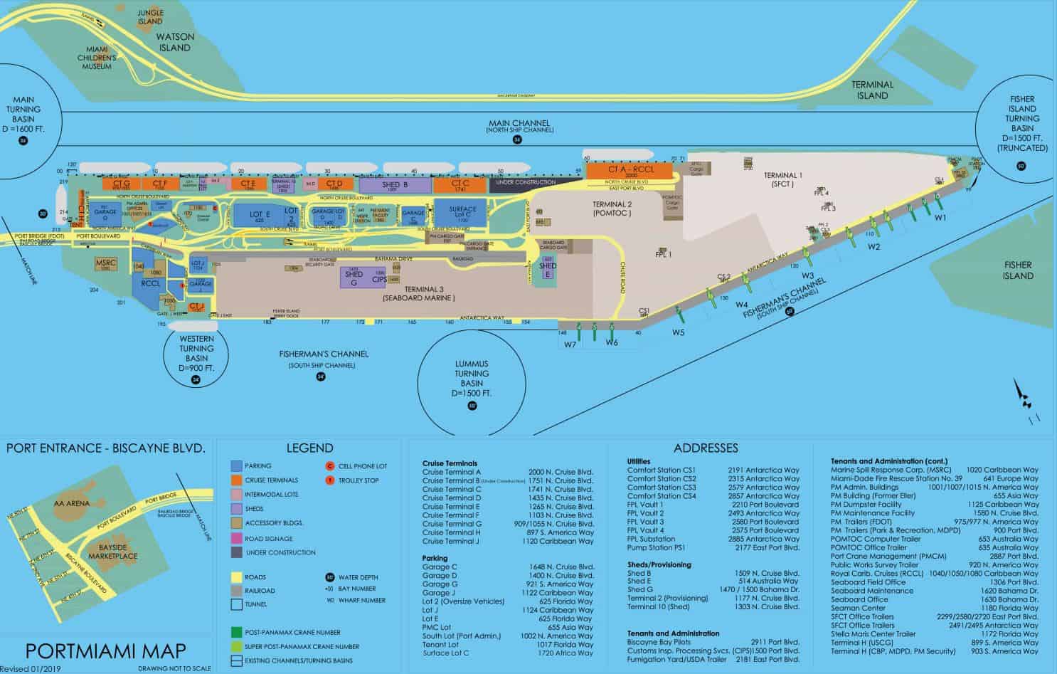 Cruise Port Miami Map