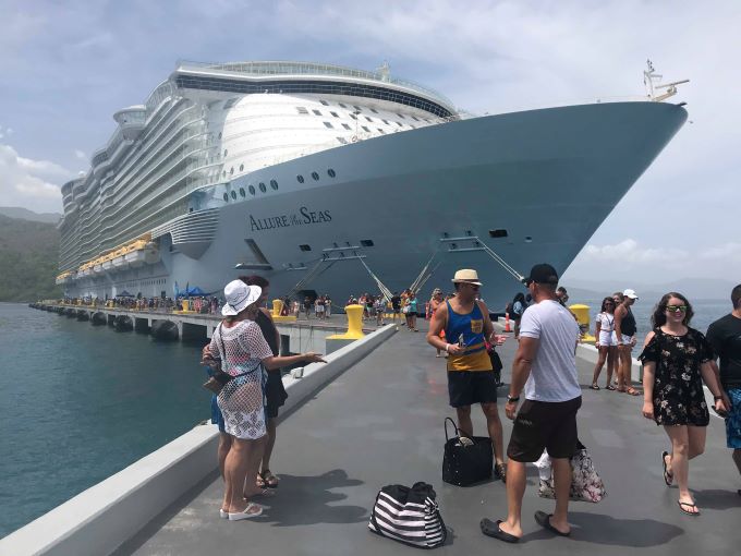 Allure of The Seas in a Caribbean Port